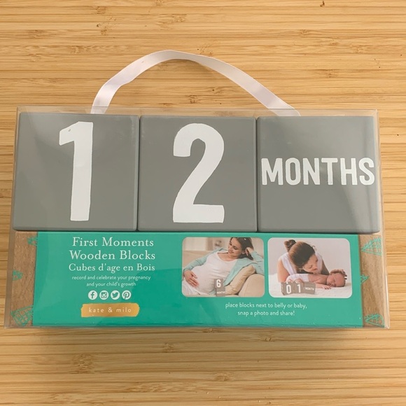 Kate & Milo WOODEN MILESTONE AGE BLOCKS Milestone Keepsakes & Photo Props - Picture 3 of 6